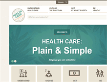 Tablet Screenshot of healthcareplainandsimple.com
